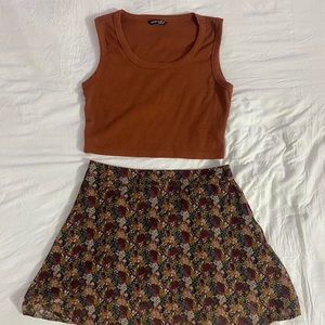 Crop Top & Fall Skirt Bundle